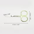 thumbnail image 2 of Unique Bargains 1 Pc Women 2.0A Scissors Eyebrow Trimmer Scissors For Beauty Parlor Stainless Steel Gradual Green, 2 of 4
