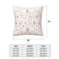 thumbnail image 2 of Throw Pillow Covers, Bohemian Simple Funny Cute Rabbit Soft Square Pillow Cases with Invisible Zipper for Couch Bed Sofa, Farmhouse Fall Home Decor 12"x12", 2 of 7