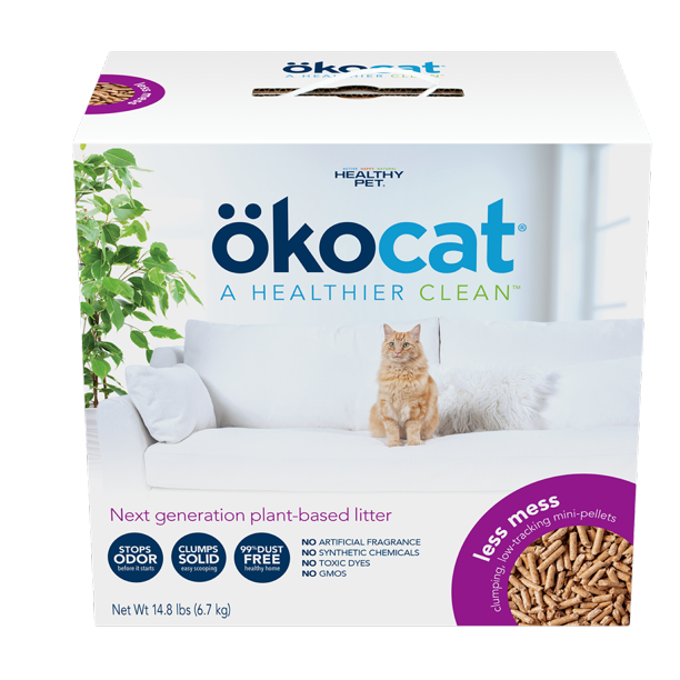 okocat Premium Less Mess Lowtracking, Clumping Natural Wood Pellet Cat