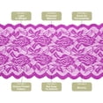 thumbnail image 3 of Uxcell 6 Inch Wide 5 Yard Elastic Lace Ribbon, Stretch Floral Pattern Lace Trim Embroidered Fabric for Sewing Making and DIY Crafts Gift Wrapping Bouquets Wedding Decor(Purple Red), 3 of 7