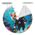 thumbnail image 2 of Sikiie Underwater Diving Cat 30-48 inches {designName} Print Christmas Tree Skirt Snowman Xmas Tree Skirt with Edge Christmas Decorations for Holiday Party30", 2 of 7