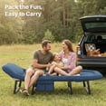 thumbnail image 3 of edx Folding Camping Cot for Adults with Built-in Headrest and Mattress, Portable Sleeping Bed Cot, 71" Heavy Duty Cot Bed for Camping, Office, Blue, 3 of 10
