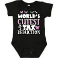 thumbnail image 3 of Inktastic I'm the Worlds Cutest Tax Deduction Pink Hearts Boys or Girls Baby Bodysuit, 3 of 5