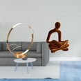thumbnail image 2 of Portabotellas de vino,Soporte para botellas de vino,soporte para botellas de vino,estante de hierro,Decoración de gabinete de vino tinto de regalo de barra de cocina,Figura de pensador, 2 of 8