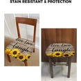 thumbnail image 3 of Summer Farm Sunflower Chair Seat Covers, Live Love Laugh Positive Quotes Rustic Old Wooden Stretchable Dining Chair Seat Cushion Slipcovers with Buckle for Dining Room, Set of 4, 3 of 6
