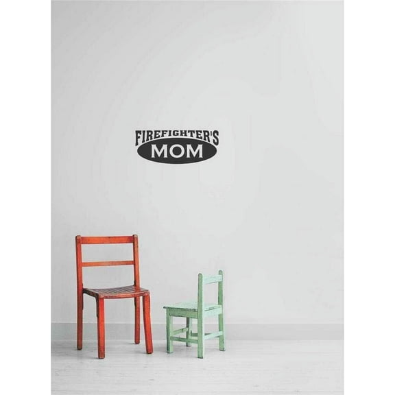 Vinyl Wall Quote Decals for Home - Firefighters Mom Stylish Wall Sticker for Easy Home Decoration - Size: 6 In x 16 In