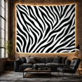 thumbnail image 6 of Zebra Stripes in Sweeping Curves, Dramatic Abstract for Animal Lovers, Monochrome Wall Art, Housewarming Gift, Tapestry Wall Hanging for Bedroom and Living Room, 6 of 7