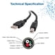 thumbnail image 5 of Cable USB C2G USB 2.0 A a B 3 m Negro, 5 of 6