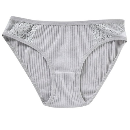 Bigersell Training Underwear Clearance Cotton Bikini Underwear Women Cheeky Panty Style P-40 Nylon Brief Panties Ladies Thongs Briefs Mid Waist Women Cheeky Panties Gray L