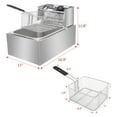 thumbnail image 4 of Electric Deep Fryer Stainless Steel with Basket Strainer Filter, 6.3QT/6L Capacity, for Home & Use, Countertop Kitchen Fryer for Turkey, French Fries, Donuts, 2.5KW 60Hz 110V, 4 of 7