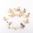 thumbnail image 2 of Labymos 12Pcs Wall Stickers Hollow Out Butterfly Shape Wall Decal 3D Cut-out Sticker Refrigerator Stickers, 2 of 8