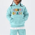 thumbnail image 5 of RMGVDSD Hoodies for Girls Back To School Hooded Sweatshirts Letter Print First Day Of School Hoodie Pullover Tops Loose Fit Trendy Clothes Versatile Tops 6-7 Years, 5 of 5