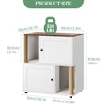 thumbnail image 2 of TROPOW Cat Litter Box Enclosure Furniture for 2 Cats, Hidden Litter Box, Modern Double Layer Cats Washroom Furniture with 2 Scratch Mat and Cat Scratching Post, Side End Table, 2 of 8