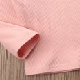 thumbnail image 3 of Newborn Baby Long Sleeve Ribbed Knit Crew Neck Solid Color T-shirts, 3 of 4