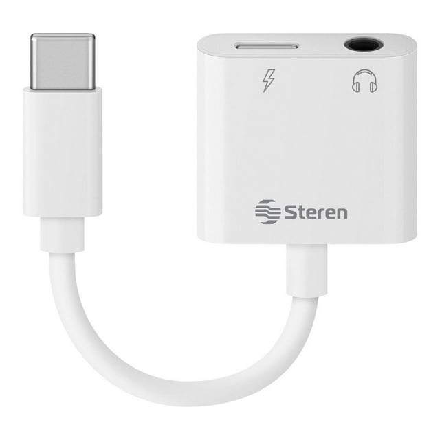 Adaptador USB C A 3,5 mm y carga Steren USB-459