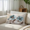 thumbnail image 3 of Spring Floral King Size Pillow Cover, Pillowcase Protectors with Zipper, Breathable Decorative Throw Pillow Case Cover, Teal Tulip Vintage Botanical Summer Pillow Shams for Couch Sofa 20x36Inch, 3 of 8