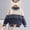 Navy, variant on Boys Vintage Warm Thicken Wave Sweater Size 4-12 Years Casual Loose Long Sleeve Crewneck Pullover Sweater Jumper Tops Navy 11-12 Years