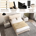 thumbnail image 7 of Infans Queen Upholstered Platform Bed Frame Button-Tufted Headboard Mattress Foundation, 7 of 7