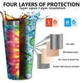 thumbnail image 3 of 16oz Tumblers Vibrant Tie Dye Symmetry Stainless Steel Vacuum Insulated Double Wall Travel Tumbler Cups Mug with Lid and Straw,Cleaning Brush for Coffee,Tea, 3 of 4