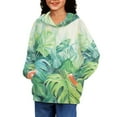 thumbnail image 2 of DISNIMO Palm Leaf Hoodie Girls 6-7 Pullover Hoodies for Boys Hooded Sweatshirts with Hoodie Sweatshirt for Kids Streetwear Hoodie with Pockets Children Fall Clothes Casual Soft, 2 of 7