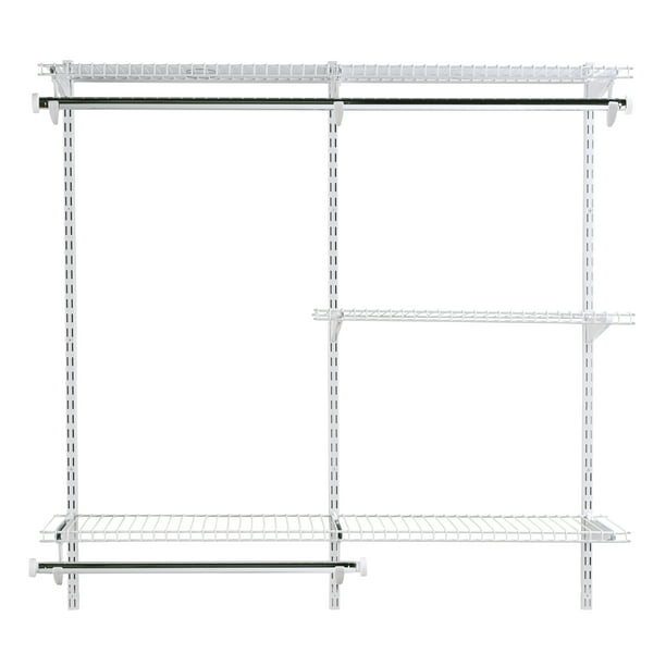 Rubbermaid 4 8ft Expandable Closet Kit, Rubbermaid Fasttrack Shelving Weight Capacity Chart