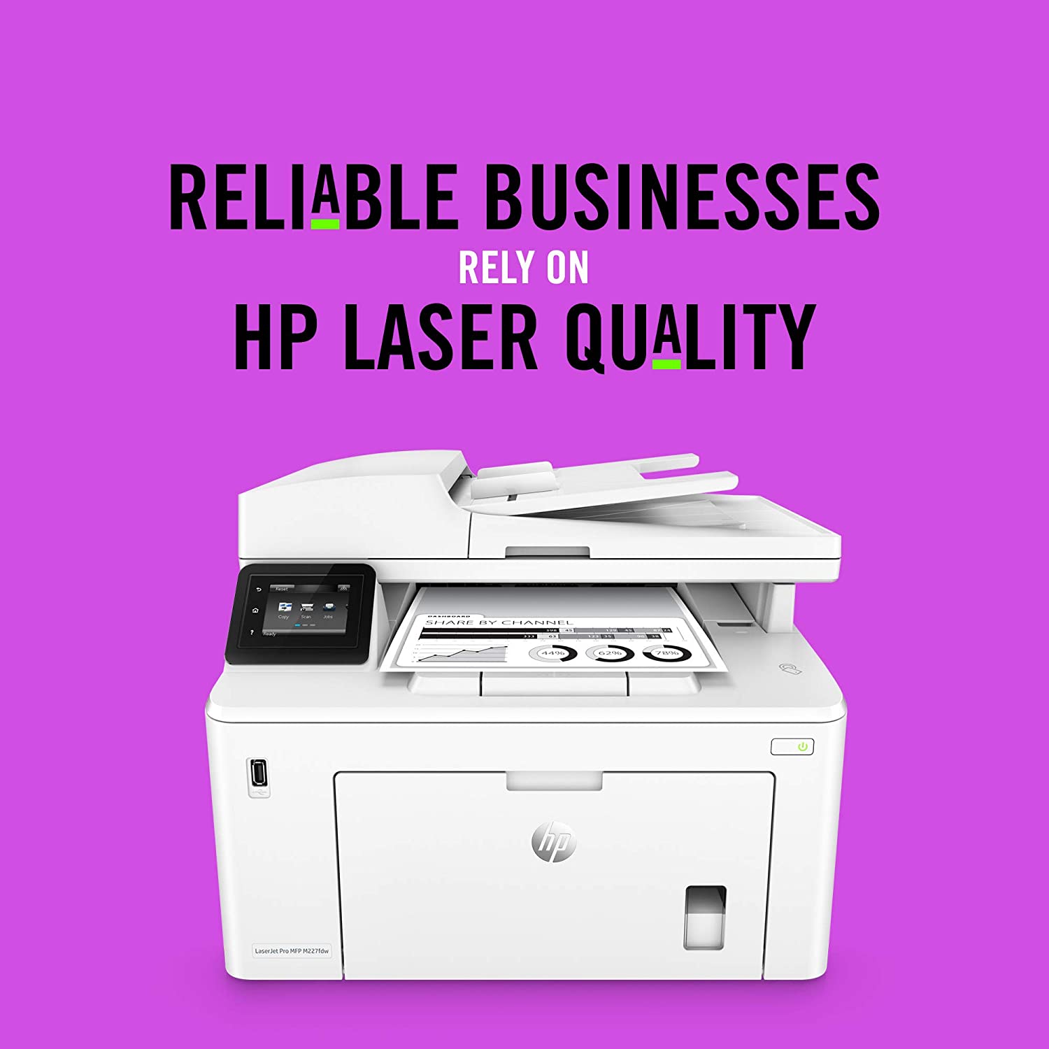 HP LaserJet Pro M227fdw Black-and-White All-in-One Wireless Laser Printer (G3Q75A) Print, Scan, Copy, Fax With DE USB Cable and File Folders - image 4 of 9