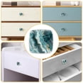 thumbnail image 6 of HemaKayy 4 Pack 1.2" Decorative Cabinet Knobs - Elegant, ABS Glass Square White Handles for Kitchen, Bedroom, Bathroom, and Home Furniture Decor - Unique Marble Texture, 6 of 6