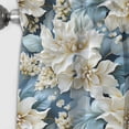 thumbnail image 3 of Designart "Foggy Blue Floral Damask I" Damask Blackout Curtain Single Panel, 3 of 4