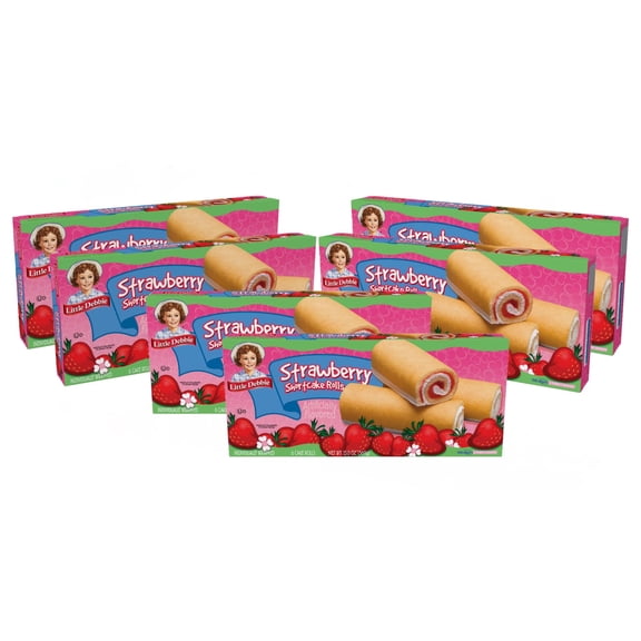 Little Debbie Strawberry Shortcake BCF26 Rolls, 36 Individually Wrapped Cake Rolls (6 Boxes)
