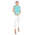 thumbnail image 4 of Blusa con detalle de olan Roman Fashion / Juvenil, 8049 (Menta) verde claro M, 4 of 4