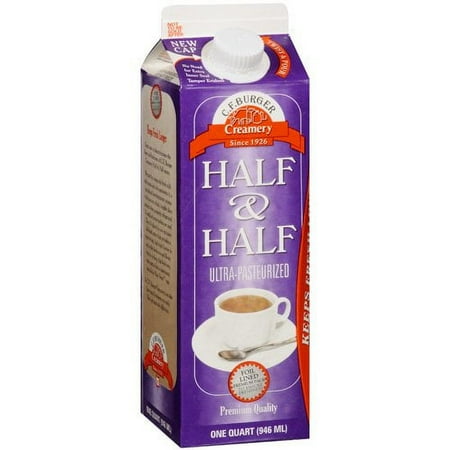 C.F. Burger Creamery Ultra Pasteurized Half & Half, 1 Quart