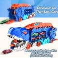 thumbnail image 3 of Camión transportador de dinosaurios para niños, pista plegable de aleación transformable, transporte de dinosaurios con coche de aleación, juguete de regalo para niños, 3 of 5