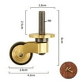 thumbnail image 3 of Roulettes en Laiton pour Tables Basses et Sofas, Robustes, avec Roulements Silencieux, 3 of 9
