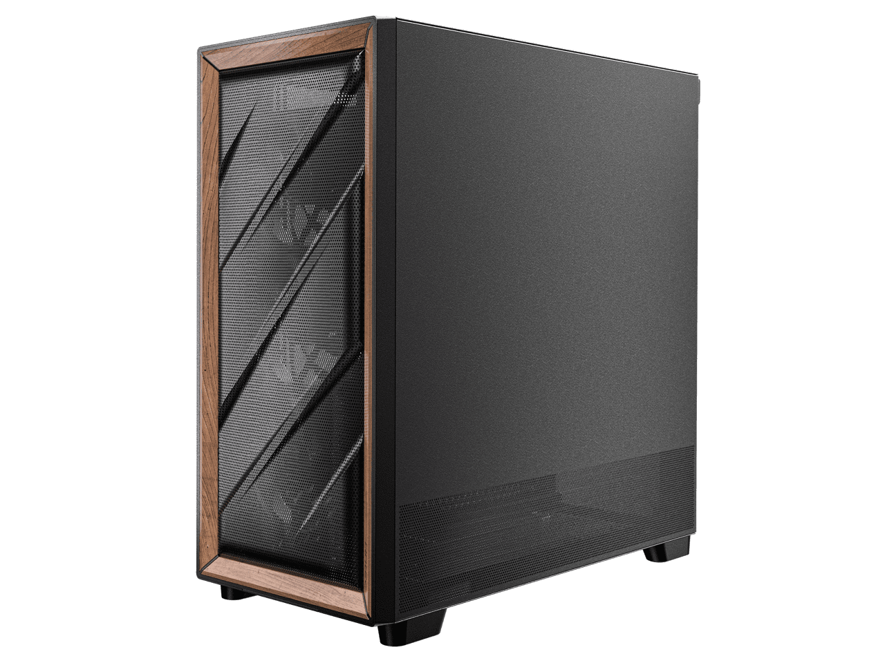 Antec FLUX Mid-Tower E-ATX PC Case with Wood Frame and Mesh Panels
