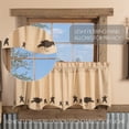 thumbnail image 3 of VHC Brands Kettle Grove Applique Crow and Star Tier Set of 2 L24xW36 Country Curtains, Creme, 3 of 5