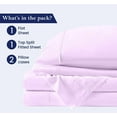 thumbnail image 3 of Top Split Queen Sheets Sets For Adjustable Bed - Split Down 32" from The top Split Head Queen Size Fits 25-30" Deep Pocket, 1000-TC Egyptian Cotton (Solid, Lilac), 3 of 4