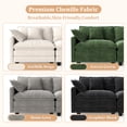 thumbnail image 3 of BedLuxury 111.5” Modular Sectional Sofa with Corner Seat, Modern Chenille Deep Seat Couches for Living Room, Office, 5-Seat, Beige, 3 of 9