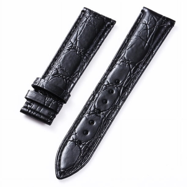 Correa de reloj unisex de piel de vaca con patrón de piedra y patrón redondo de doble cara