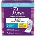 thumbnail image 1 of Poise Serviettes d'Incontinence pour Femmes, 4 Gouttes, Absorption Modérée, 1 of 5