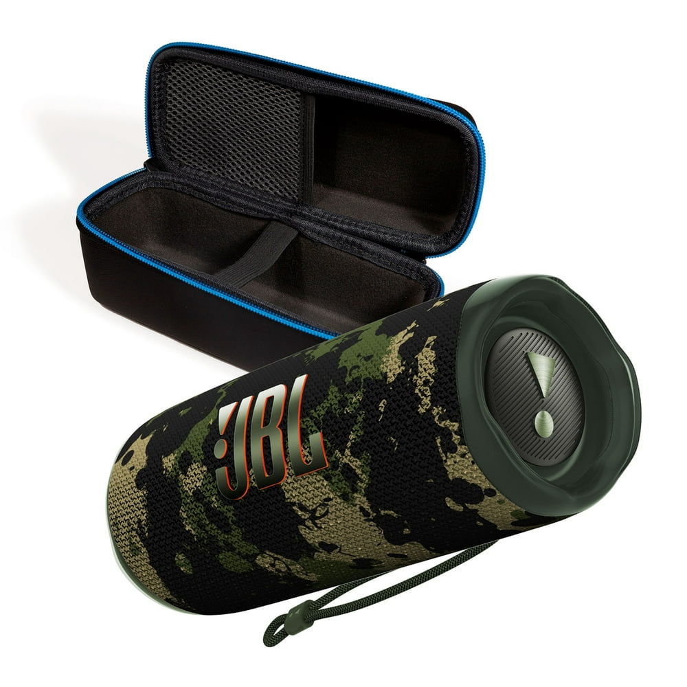 JBL Portable Bluetooth Speaker, Black, JBLFLIP6SQUADAM-FLIP45CASE