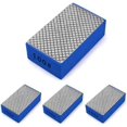 thumbnail image 1 of 4pcs Diamond Hand Polishing Pads Foam Backing Sanding Blocks, Diamond Polishing Pads for Ceramic Tile Glass Wood Marble Grinding, Diamond Sanding Pads 100# 4PCS-100#, 1 of 5