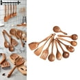 thumbnail image 3 of Rongfmy Japanese Wooden Kitchen Utensils Set Nonstick Long Handle Cookware 10pcs, 3 of 9