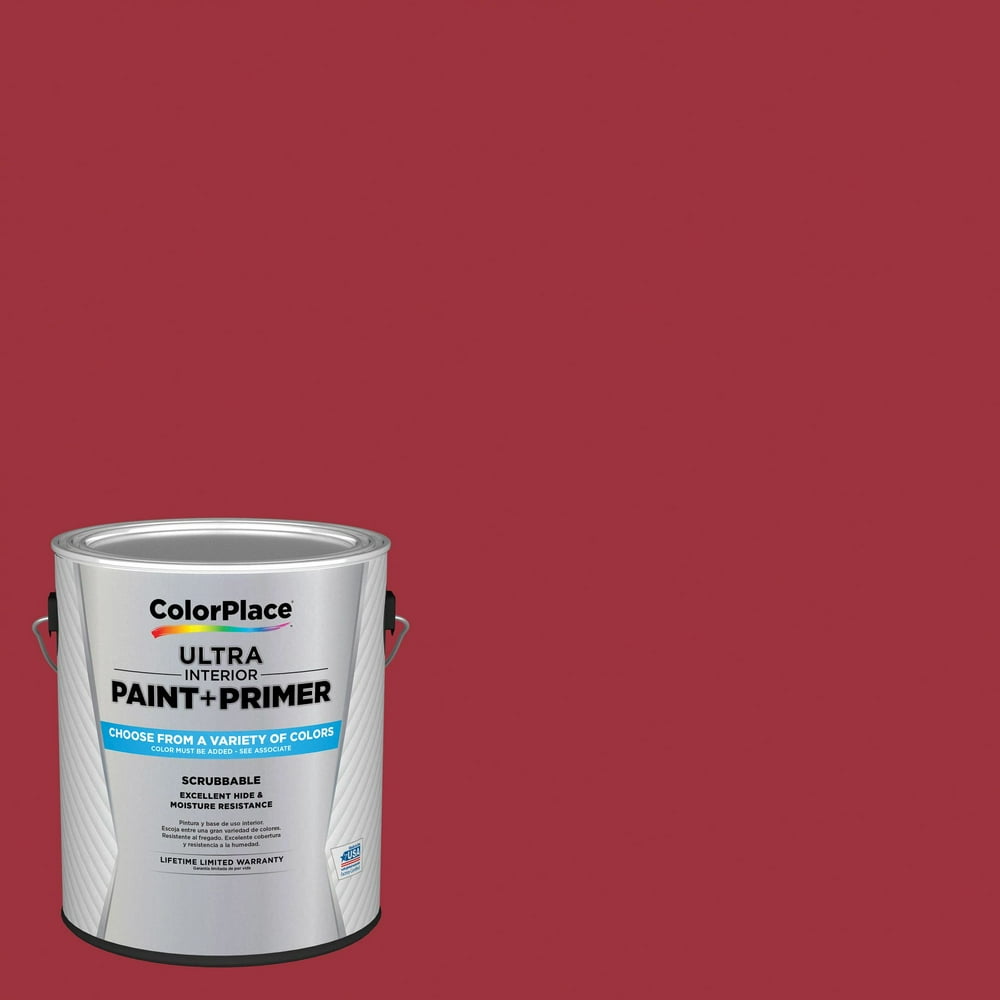 ColorPlace Ultra Interior Paint & Primer, Rapture Red, Satin, 1 Gallon