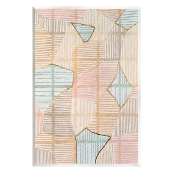 Stupell Industries Pastel Patterned Shapes Abstract Painting Unframed Art Print Wall Art, 10 x 15