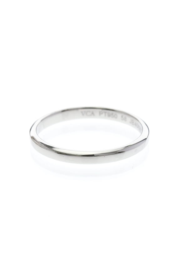 Pre-Owned Van Cleef & Arpels Tendremont Ring Platinum Fashion No Stone Band Ring Silver