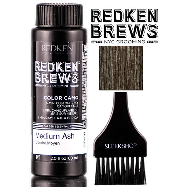 Redken Brews Color Camo 5 Minute Custom Gray Camoflauge Hair Color With Sleek Tint Brush 