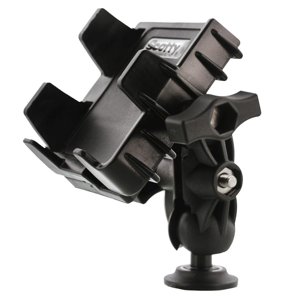 Scotty 0139 Phone Holder w/Post, Track Rail Mounts [0139]