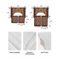thumbnail image 6 of Abstract Geometric Swag Valance and Tier Curtains Set Dots and Wireframe Flowers Kitchen Curtains 3 Piece Set Rod Pocket Panels for Bedroom Cafe Swag Valances and 36 inches Tiers, 6 of 6