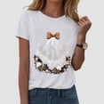 thumbnail image 2 of Halloween Shirts for Women T-Shirts for Women Casual Graphic Tee with Round Neck and Distinct Pattern Seasonal Summer Out for Jeans White XXL, 2 of 5
