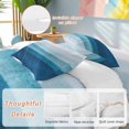 thumbnail image 4 of Gradients Blue Queen Size Comforter Set, Oceans Waves Beaches Abstract Art Bedding for All Seasons, 4 Pcs Bed Set, 1Quiltcover (90"x92") ,1Sheet(94"x116"), 2Pillowcases (30"x20"), 4 of 12